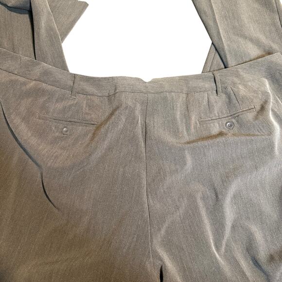 Avenue Wide Leg Tailored Dress Trousers, Greige, Women's Plus Size 30W - Picture 3 of 5